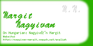 margit nagyivan business card